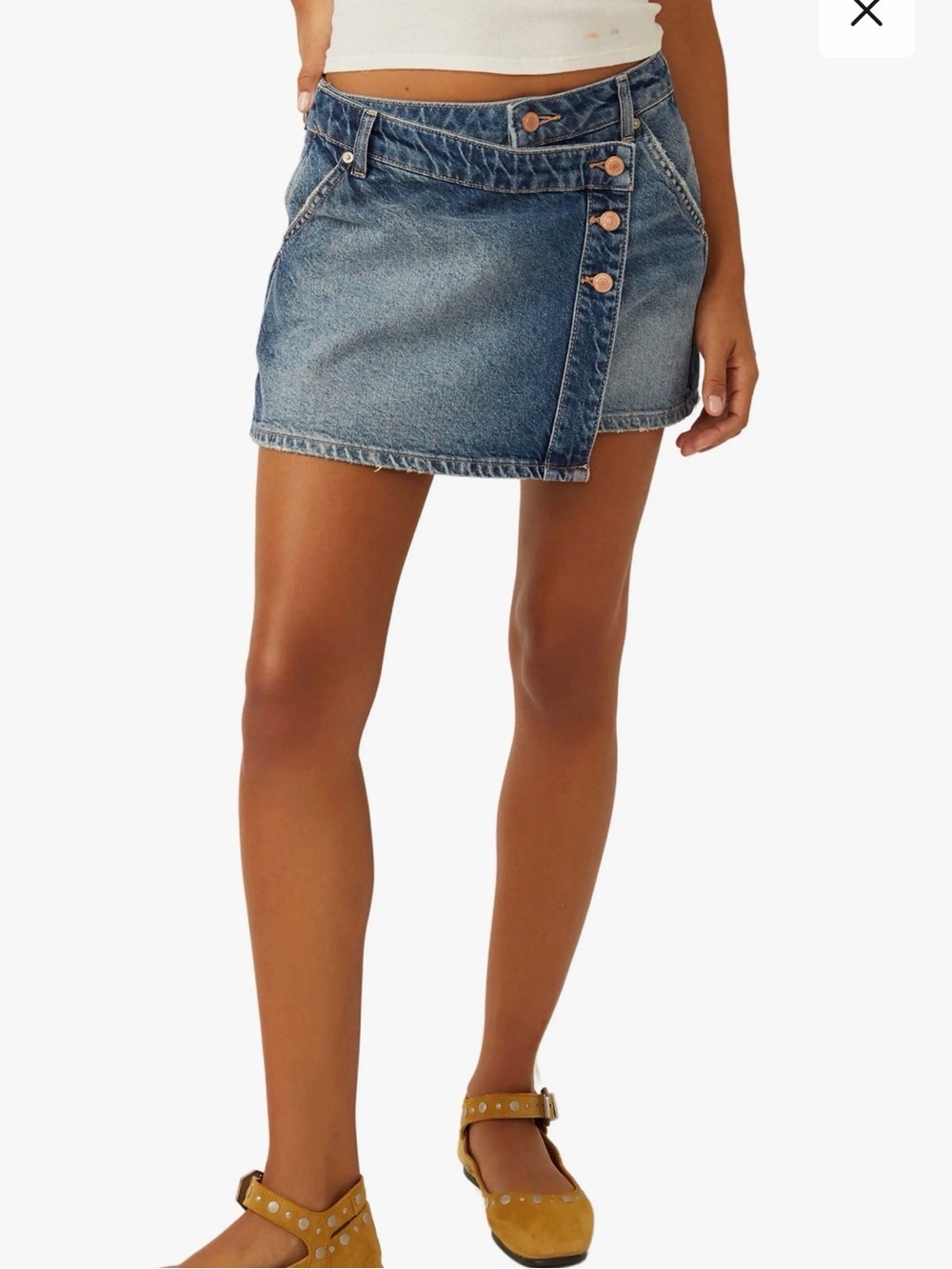 Free People Wynne Denim Skirt size 31